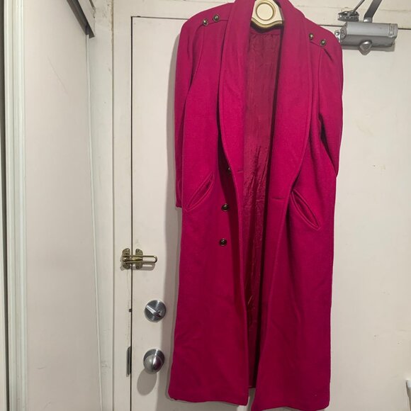 VINTAGE FOXRUN BY BALIMEL DOUBLE BREAST WOOL TRENCH COATS SIZE M - Picture 5 of 14